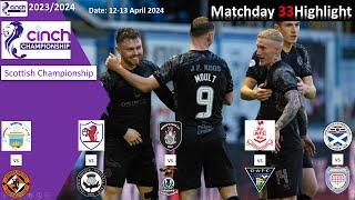 Highlights Summary, Matchday33, SPFL Championship 23/24 Highlights