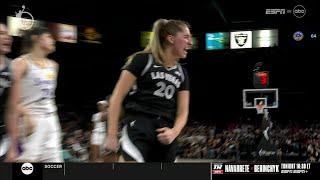  KATE MARTIN BLOCKS IT OUT OF BOUNDS! | Los Angeles Sparks vs Las Vegas Aces WNBA