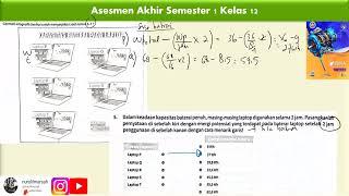 Asesmen Akhir Semester 1 Kelas 12 no 5 sampai 7 FISIKA