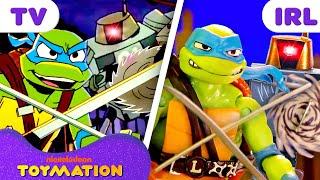 Ninja Turtle LEONARDO Fights Alone! | TMNT Toys | Toymation