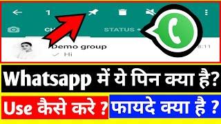 chat pinned in whatsapp meaning |whatsapp chat pinned means | whatsapp me chat pinned kya hota hai