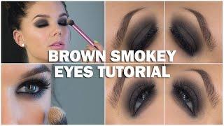 Brown smokey eyes tutorial (with subs) - Linda Hallberg Makeup Tutorials