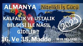 Almanya’ya nasıl gidilir | 16. Madde | 35. Madde | MYK belgesi | ilkokul mezunları | denklik