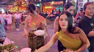 Phnom Penh Nightlife Street 136 & Siem Reap Walking Tour | Cambodia 4K