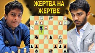 ПОЖЕРТВОВАЛ 2 ЛАДЬИ И ПОБЕДИЛ! Партия Пранав — Гукеш