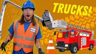 Fire Trucks, Garbage Trucks, and Smash Trucks | Learn all about Trucks with Handyman Hal