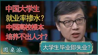 中国大学生就业率掺水？毕业即失业，中国高校根本培养不出来人才？ #窦文涛 #梁文道 #马未都 #周轶君 #马家辉 #许子东 #圆桌派 #圆桌派第七季