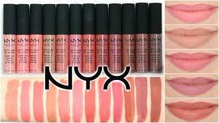 NYX Soft Matte Lip Cream Lip Swatches & Review  || Beauty with Emily Fox