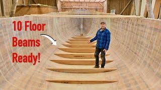 Floor Beams Finished! Building a Keel Grid For Our 50ft Sailboat - Ep. 414 RAN Sailing