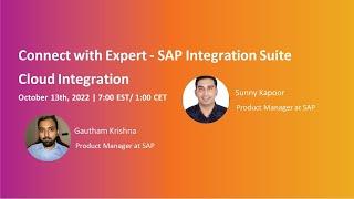 SAP Community Call Connect with Expert – Live chat Integration Suite – Cloud Integration