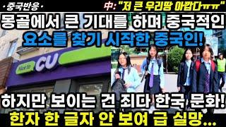 |중국반응| 몽골에 가서 큰 기대를 하며 중국적 요소를 찾기 시작한 중국인! 하지만 보이는 건 다 한국 관련 문화! 한자 하나 찾을 수 없어 급 실망!