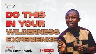 DO THIS IN YOUR WILDERNESS EXPERIENCE : APOSTLE EFFA EMMANUEL.