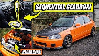 K24 CIVIC HATCH WITH SEQUENTIAL GEARBOX!  Exclusive Feature!