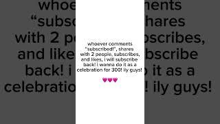 tysm for 300! 🩷 #fyp #subscribe #shorts #emmie!