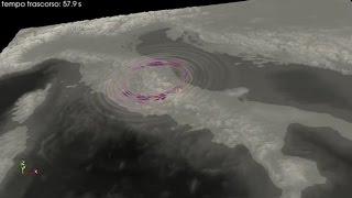 Terremoto, animazione 3d dell'INGV: ecco come si è propagata la scossa