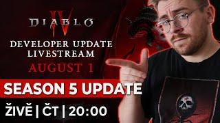 ŽIVĚ Developer Update Sezóna 5! Novinky od 20:00! 1.srpen Diablo IV #diablo !xzone soutěž pro členy