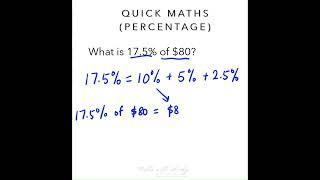 Quick Maths - Percentage #maths #percentage  #mathstricks