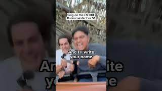 Can You Sing on a Rollercoaster?? #Entertainment #Viral #Funny #taylorswift #Shorts