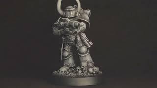 True scale conversion Space Marine Mark 3  plastic kit bash model Horus Heresy