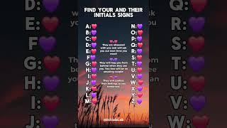 FIND YOUR AND THEIR INITIALS SIGNS #shorts #initials