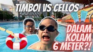 Renang di Kolam Sedalam 6 Meter?! TIMBOI X BOTAK TERKUAT DI BUMI ! Ft. Celloszxz