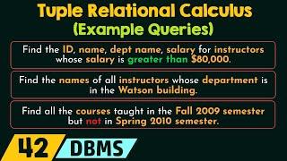 Tuple Relational Calculus (Example Queries)