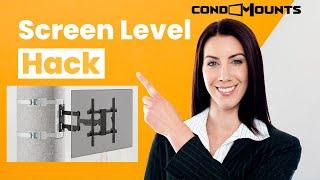 Pillar TV Mount Level Adjust | Fix crooked TV wall mount after tv is mounted.