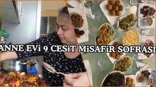 MiSAFiR SOFRASI|9 CEŞiT 15 KiSiLiK |ANNE YEMEKLERi|7 AYLIK HAMiLE GiBi|VLOG