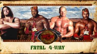 WCW Spring Stampede 1997 (Match 7) Booker T vs Lex Luger vs The Giant vs Stevie Ray