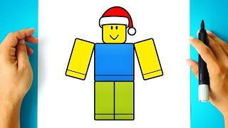 How to DRAW a CHRISTMAS ROBLOX NOOB