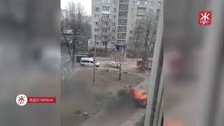 У дворі дев’ятиповерхівки в Житомирі горів автомобіль