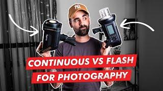 Flash vs continuous lighting for photography | let's discuss the best option