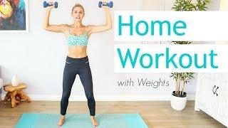 Full Body 15 Minute Workout With Weights | Rebecca Louise