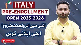 Italy Pre Enrollment 2025 | How to Apply for Pre-Enrollment in Italy | Complete Updated Process