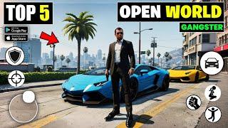 Top 5 Best Open World Gangster Games For Android 2024 | Gangster Games Like GTA 5 For Mobile