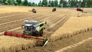 FS25 / Map Zielonka /  Harvest oat RSM161, FENDT 942, John Deere 8R 410, Claas Lexion 6900