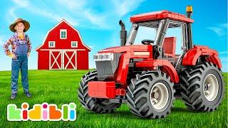 Tractors for Kids  | Educational Farming Vehicles videos for Kids | Kidibli