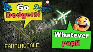 Good Friends FUNNY EXCHANGE over Long Island! | "Go Dodgers, right!?"