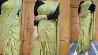 office look saree|| how to wear saree in office look parfect||formal saree draping