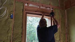 Building a House...Insulating Window Headers and final prep for drywall