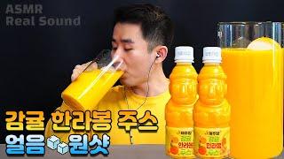 제주 가면 꼭 마셔봐야하는 음료수⭐ 감귤 한라봉 주스 제주도 한정판 음료 원샷 먹방 ASMR Drinking Sound