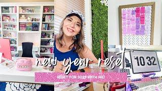 NEW YEAR RESET ROUTINE 🩷 cleaning, organizing, and planning for Q1