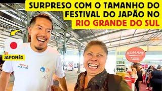 Um japonês surpreso com o tamanho do Festival do Japão no Rio Grande do Sul