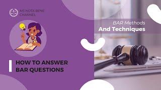 How To Answer Bar Questions | Law School Philippines