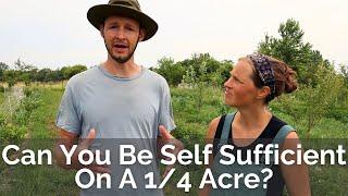 Growing Food for the Year on 1/4 Acre | Self Sufficient Garden Tour | Three Sisters Garden