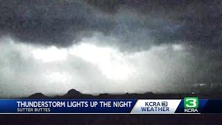 California Weather Updates: Lightning strikes, hail falls in Stockton, heavy Sierra traffic