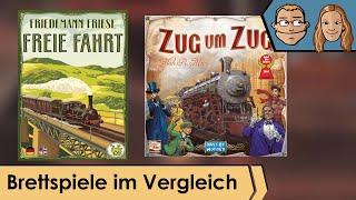 Zug um Zug vs. Freie Fahrt | Brettspiele im Vergleich