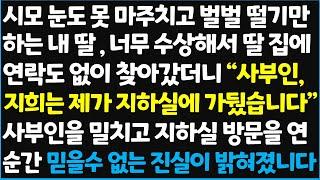 (신청사연) 시모 눈도 못 마주치고 벌벌 떨기만 하는 내 딸, 너무 수상해서 딸 집에 연락도 없이 찾아갔더니 " 사부인 지희는 지하실에~  [신청사연][사이다썰][사연라디오]