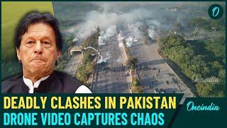 VIDEO| Pakistan Protests: Drone Footage Shows Clashes as Police Fire Tear Gas at Imran's Supporters