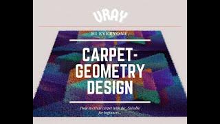 How to create carpet with Vray Fur |Geometric design|